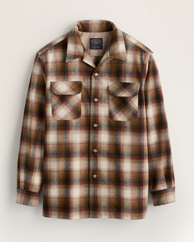 Pendleton MEN'S PLAID BOARD SHIRT - COPPER/BROWN OMBRE | Sun