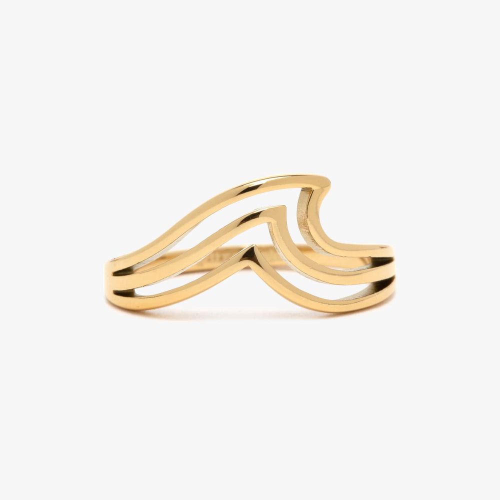 Pura Vida Bracelets Surfrider Triple Wave Ring - GOLD - Sun Diego Boardshop