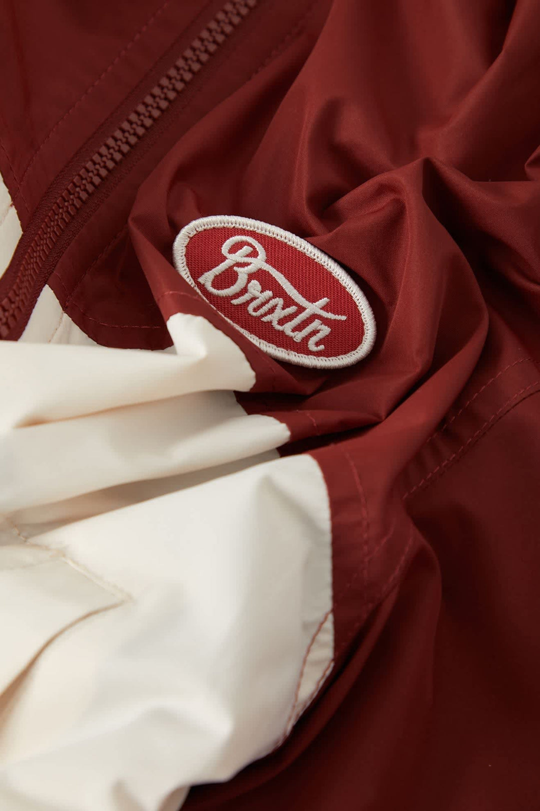 Brixton Women's Parsons Lightweight Hooded Windbreaker - Dark Brick/Whitecap - Sun Diego Boardshop