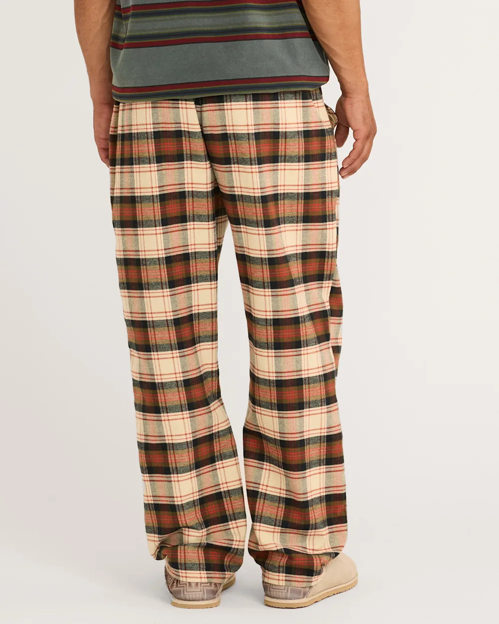 Pendleton MEN'S PLAID FLANNEL PAJAMA PANTS - TAN/BLACK/BRICK PLAID - Sun Diego Boardshop
