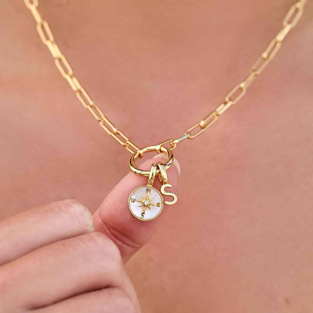 Pura Vida Harper Round Charm Chain Necklace - Gold