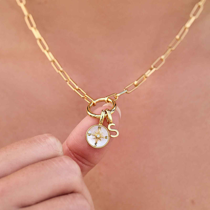 Pura Vida Harper Round Charm Chain Necklace - Gold