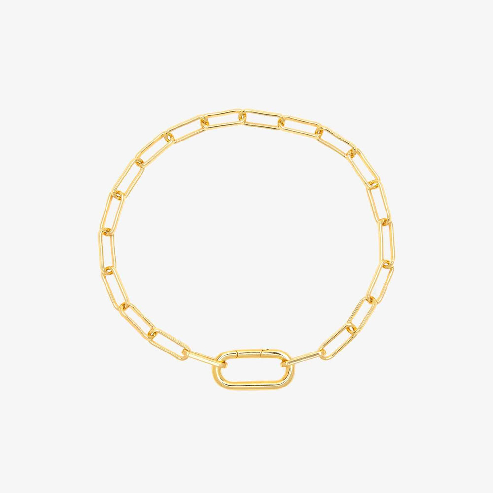 Pura Vida Harper Oval Charm Chain Bracelet - GOLD - Sun Diego Boardshop