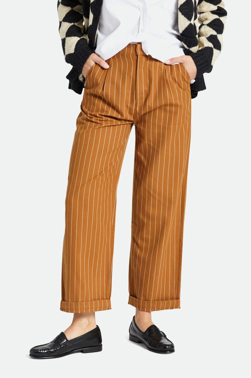 Victory Trouser Pant - Washed Copper Pinstripe - Sun Diego Boardshop