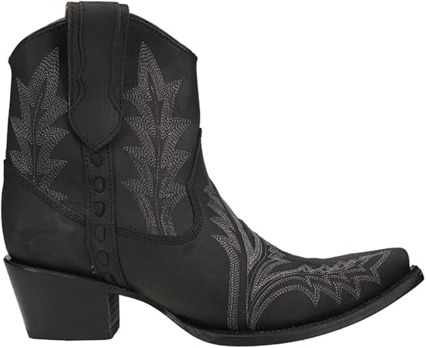 Corral Boots Women's Embroidery & Zipper Ankle Boots - BLACK - Sun Diego Boardshop