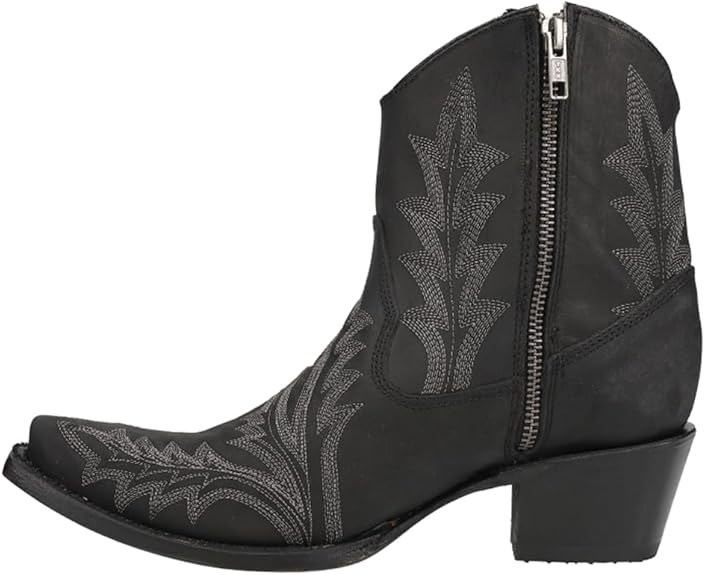 Corral Boots Women's Embroidery & Zipper Ankle Boots - BLACK - Sun Diego Boardshop