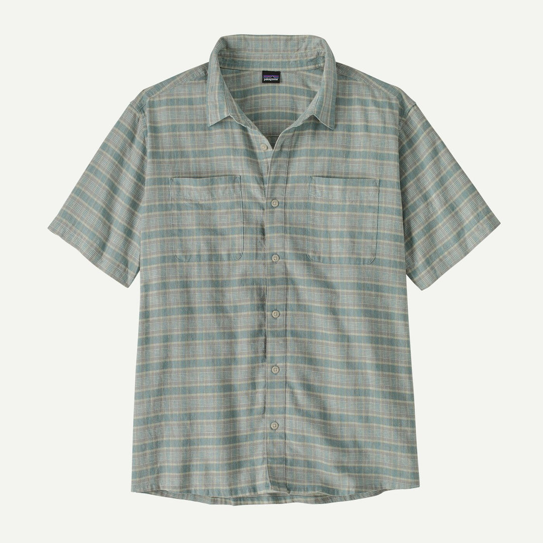 Mens Back Step Shirt Stroll Blue Sage