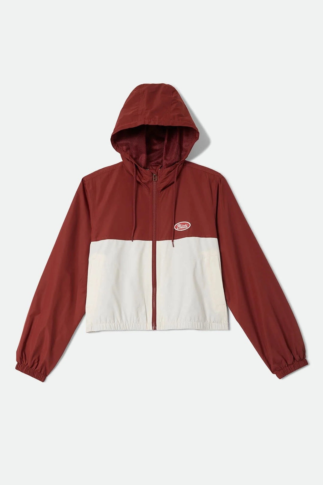 Brixton Women's Parsons Lightweight Hooded Windbreaker - Dark Brick/Whitecap - Sun Diego Boardshop