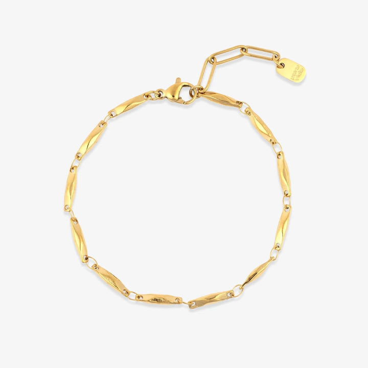 Pura Vida Faceted Bar Chain Bracelet - Gold
