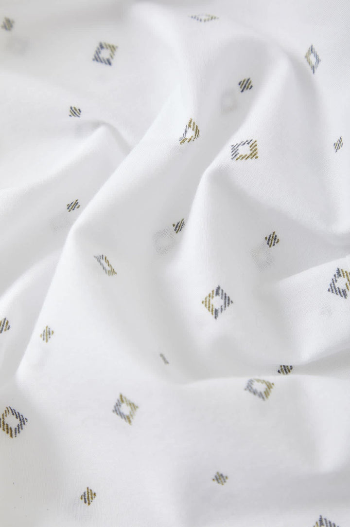Brixton Men's Charter Print Shirt - White/Geo - Sun Diego Boardshop
