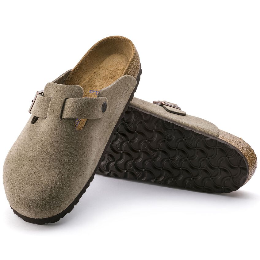 Birkenstock Men's Boston Soft Footbed - TAUPE SUEDE - Sun Diego Boardshop