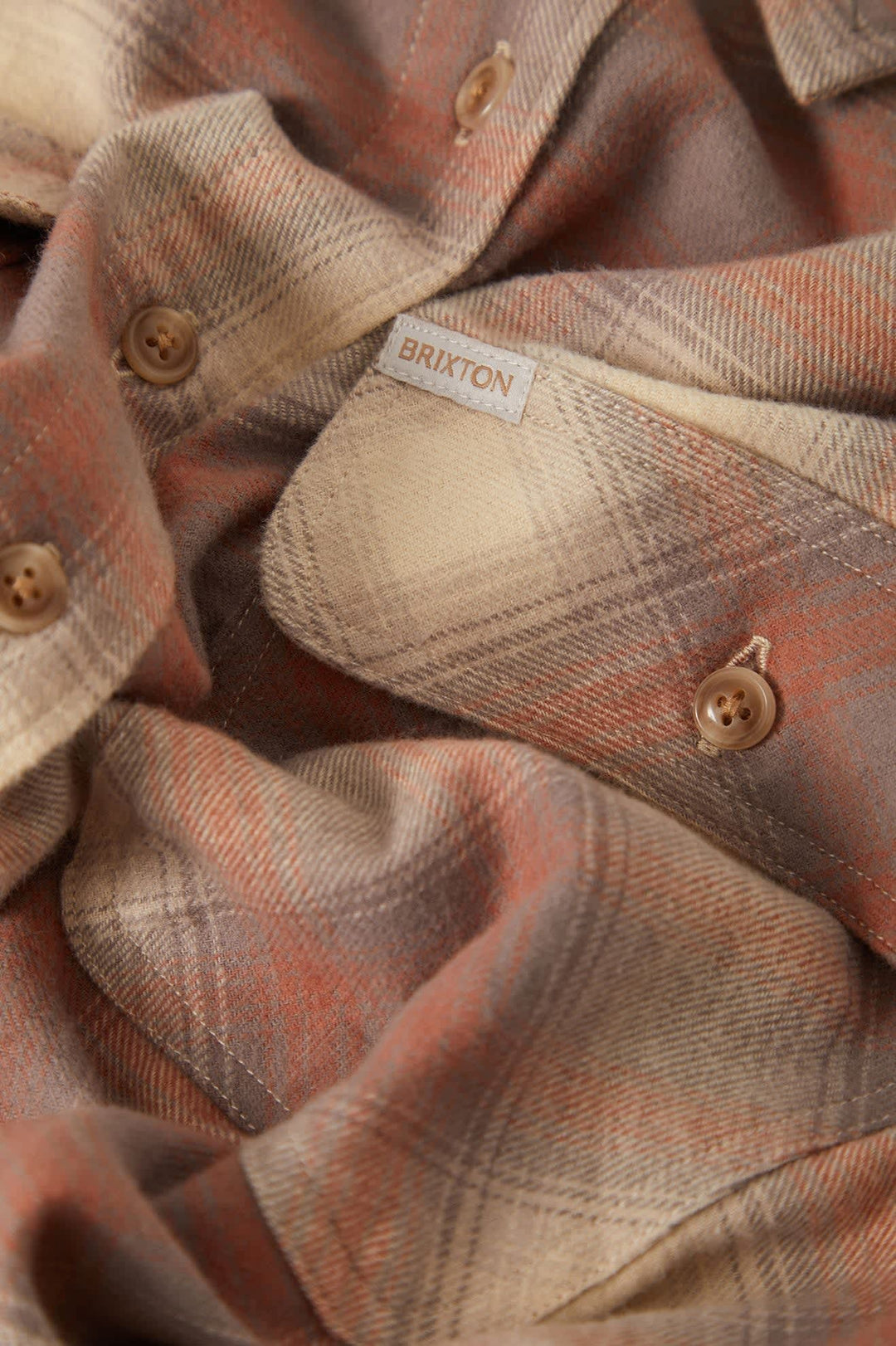 Brixton Women's Bowery Crop Overshirt - Soft Tan Window Plaid - Sun Diego Boardshop