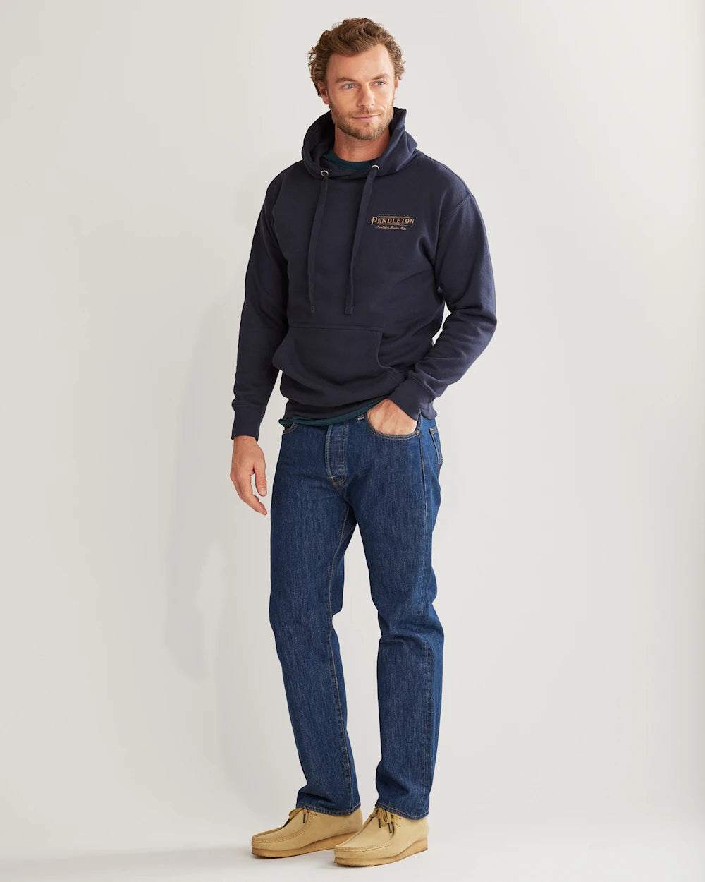 Pendleton MEN'S HERITAGE LOGO HOODIE - NAVY/GOLD - Sun Diego Boardshop