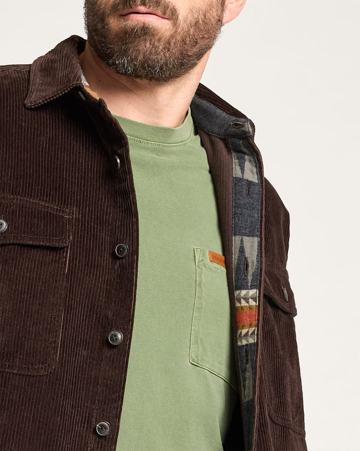 Pendleton Belmont Corduroy Shirt Jacket - Dark Brown
