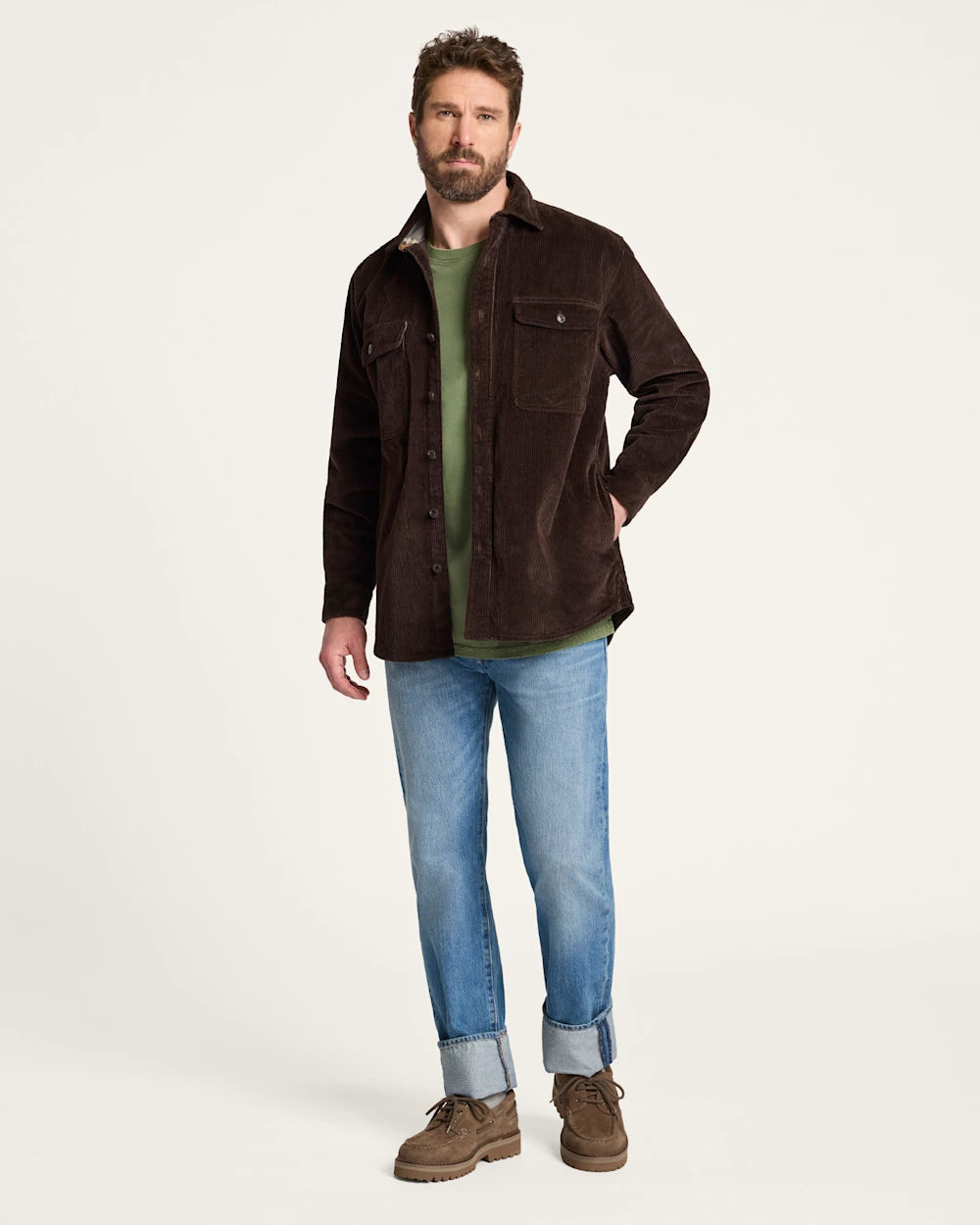 Pendleton Belmont Corduroy Shirt Jacket - Dark Brown