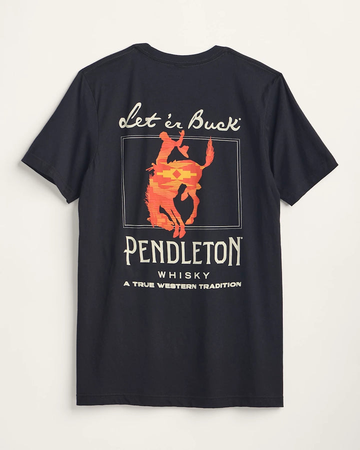 Pendleton Whisky Let'Er Buck Graphic Tee - Asphalt/Black
