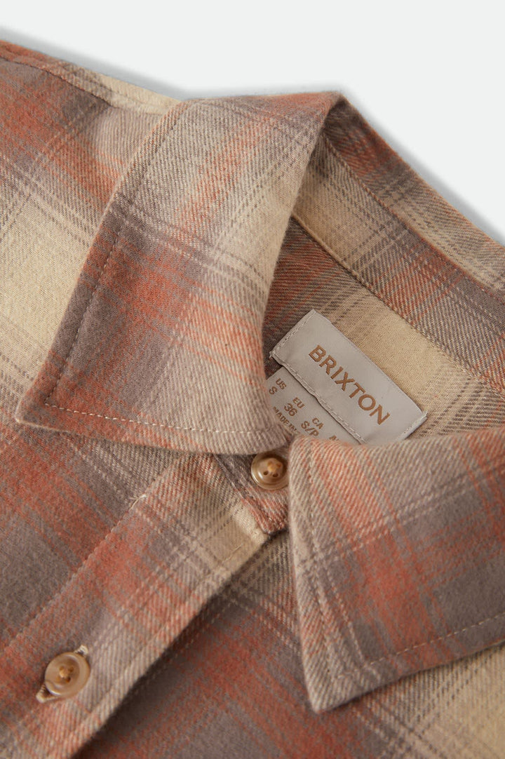 Brixton Women's Bowery Crop Overshirt - Soft Tan Window Plaid - Sun Diego Boardshop