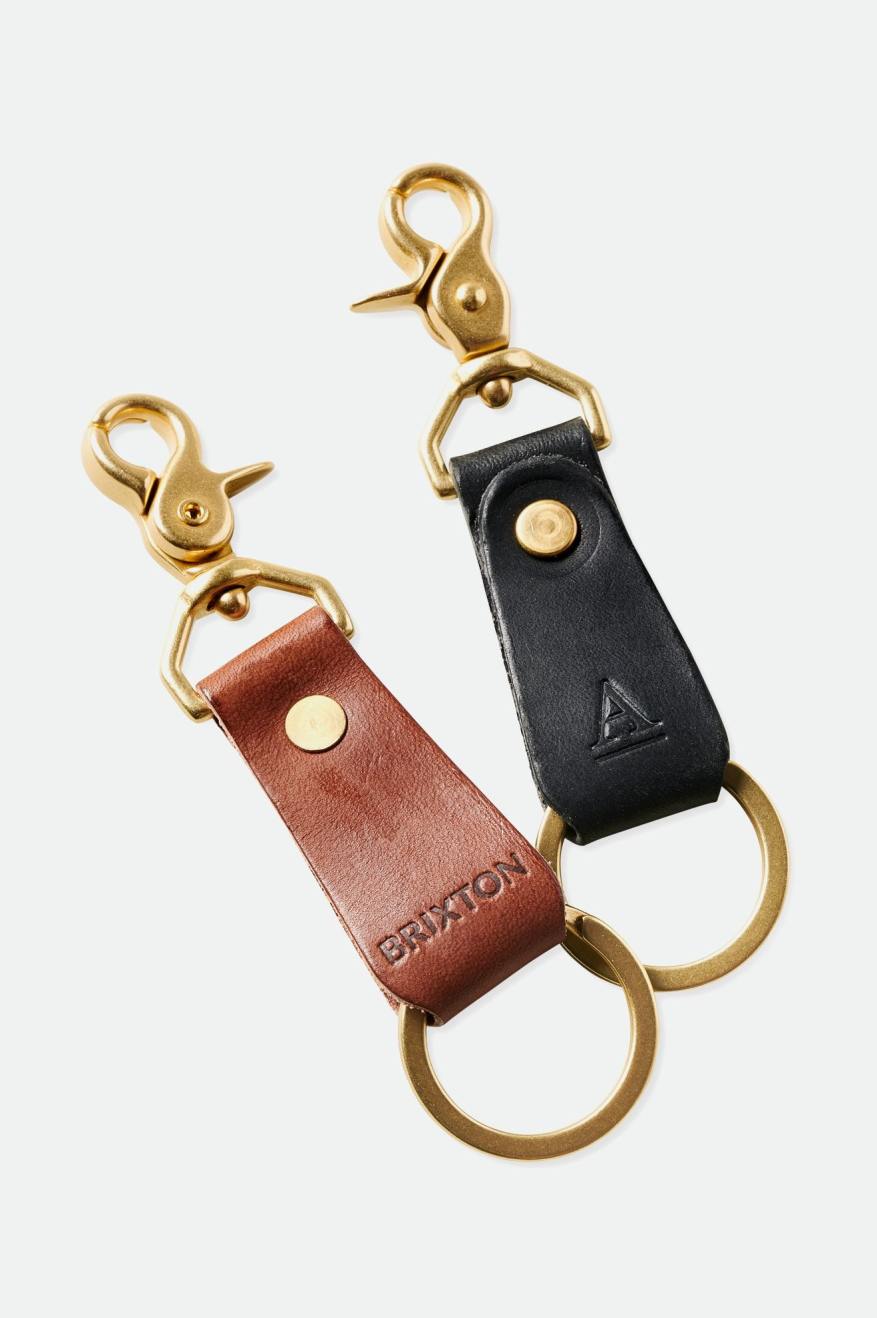 Brixton x Artifact Leather Key Clip - Brown - Sun Diego Boardshop