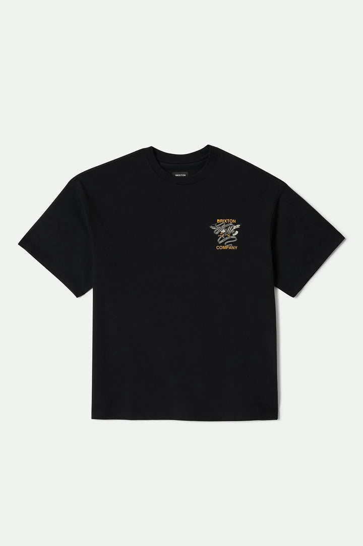 Brixton Live Free Heavyweight Relaxed T-Shirt - Black Classic Wash - Sun Diego Boardshop