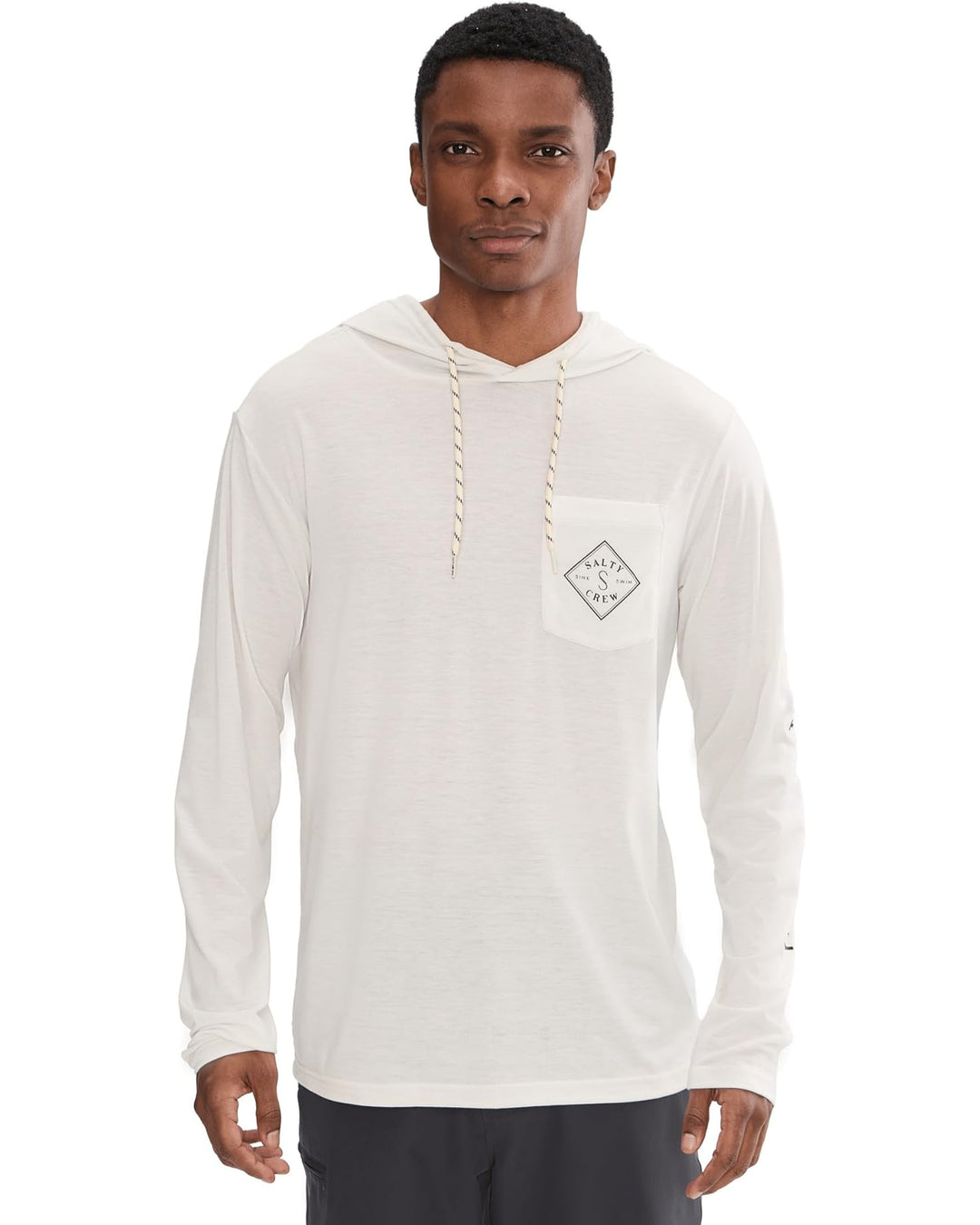 Salty Crew Tippet Pocket Uv Hoodie Sun Shirt - White - Sun Diego Boardshop