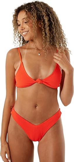 Roxy Aruba V Front Cheeky Bikini Bottom - RED - Sun Diego Boardshop