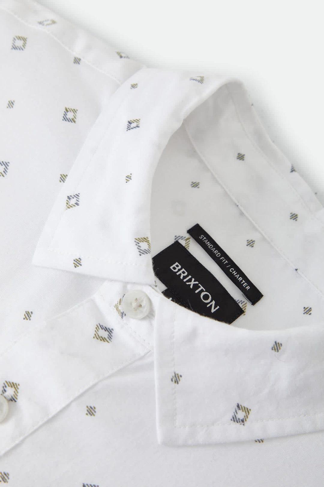 Brixton Men's Charter Print Shirt - White/Geo - Sun Diego Boardshop