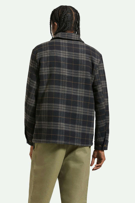 Brixton Shop Menswear Chore Coat - BLACK/CHARCOAL PLAID - Sun Diego Boardshop