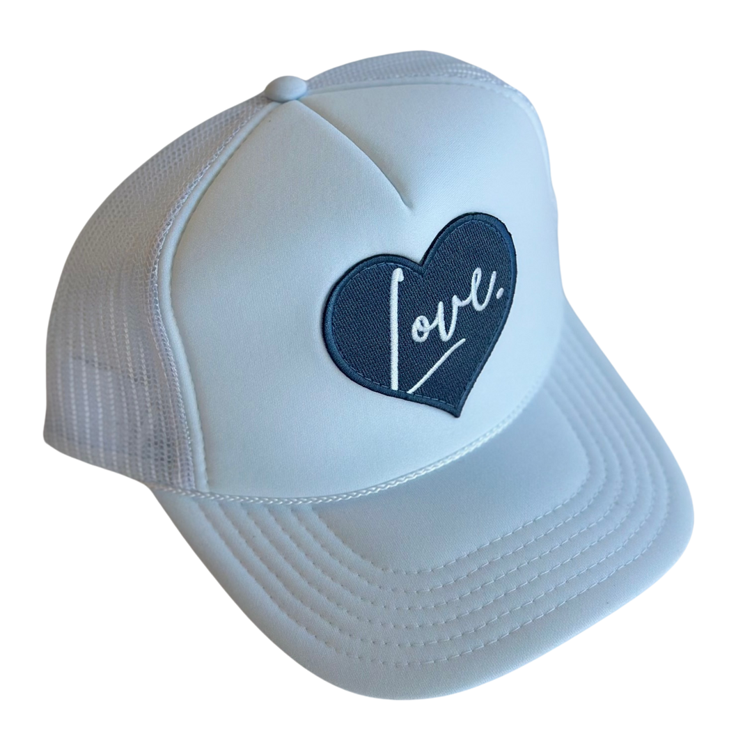 Local Beach Love Patch Trucker Hat - WHITE - Sun Diego Boardshop