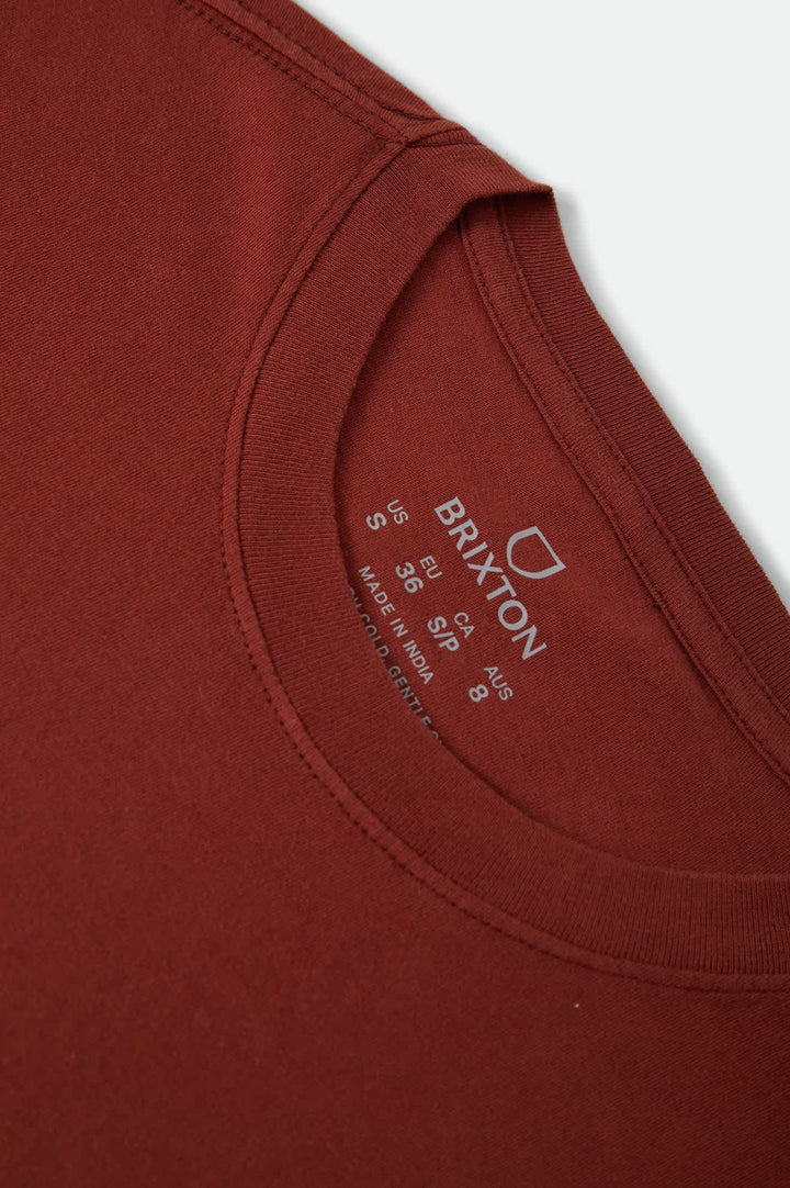 Brixton Women's Great Springs Slim Crew T-Shirt - Dark Brick - Sun Diego Boardshop