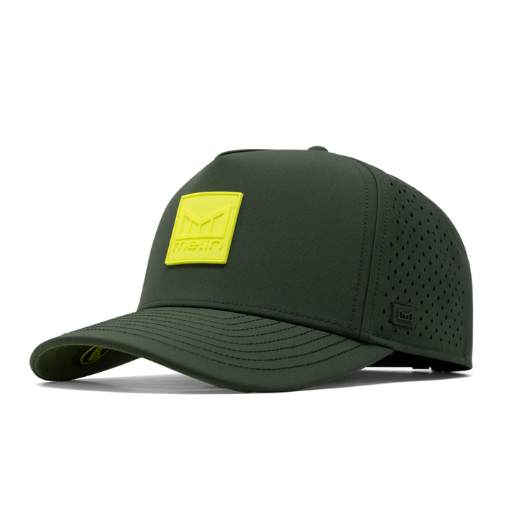 Melin Odysea Stacked Hydro Performance Snapback Hat - Khaki/Kombu Green
