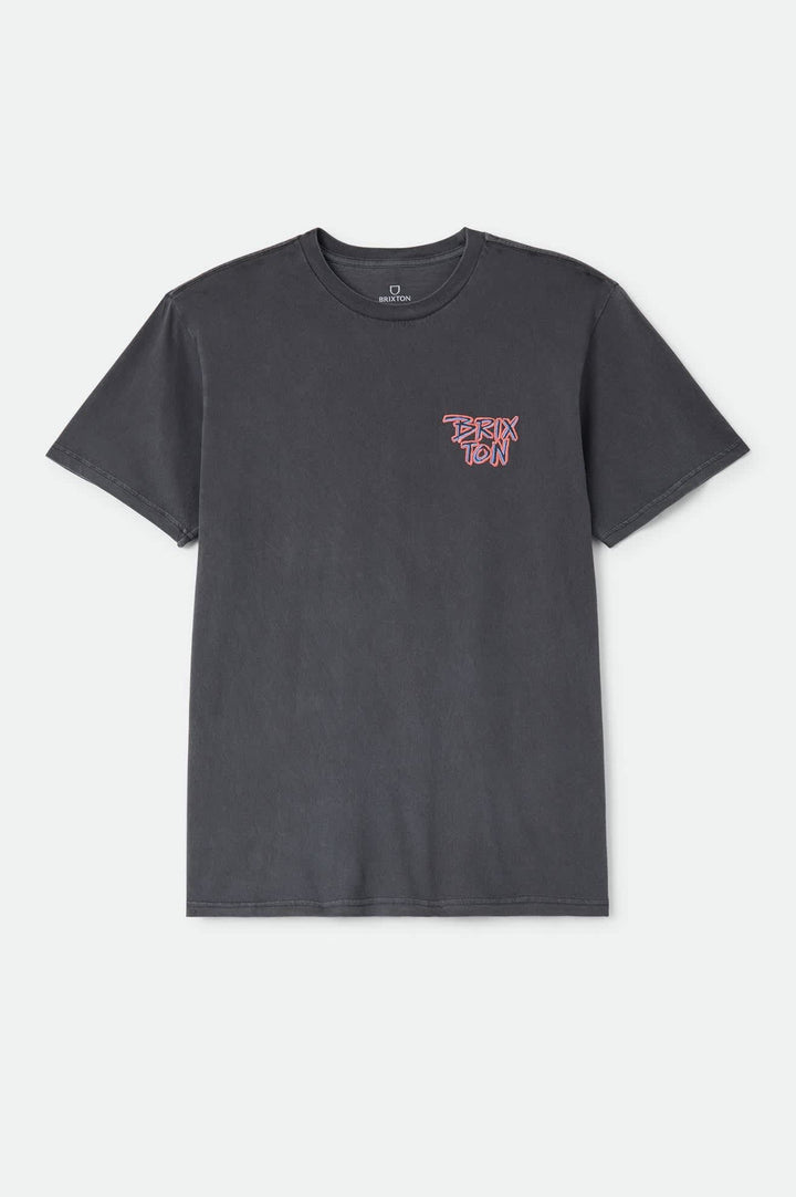 Brixton Men's Rockton Standard T-Shirt - Black Worn Wash - Sun Diego Boardshop