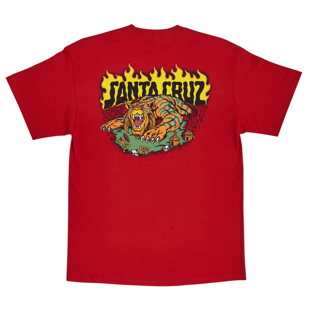 Santa Cruz Salba Tiger Redux T-Shirt - RICH RED - Sun Diego Boardshop