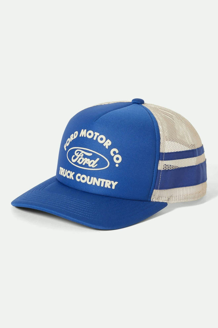 Brixton Ford Built Tough Trucker Hat - Ford Blue/Wimbledon White