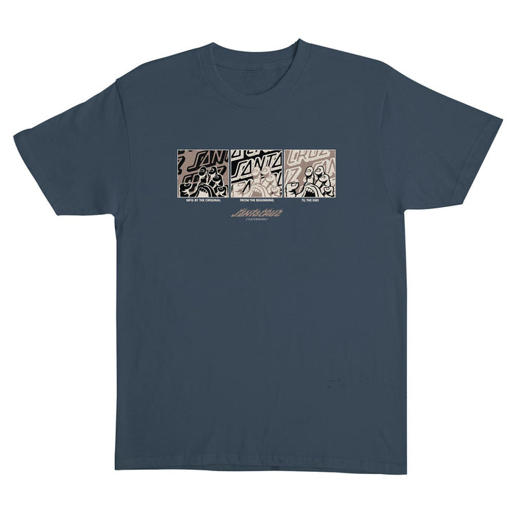 Santa Cruz Handled Front Men's Santa Cruz T-Shirt - STEEL BLUE - Sun Diego Boardshop