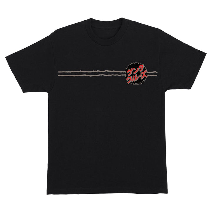 Santa Cruz Godzilla Destroyer Stripes Mens T-Shirt - BLACK - Sun Diego Boardshop