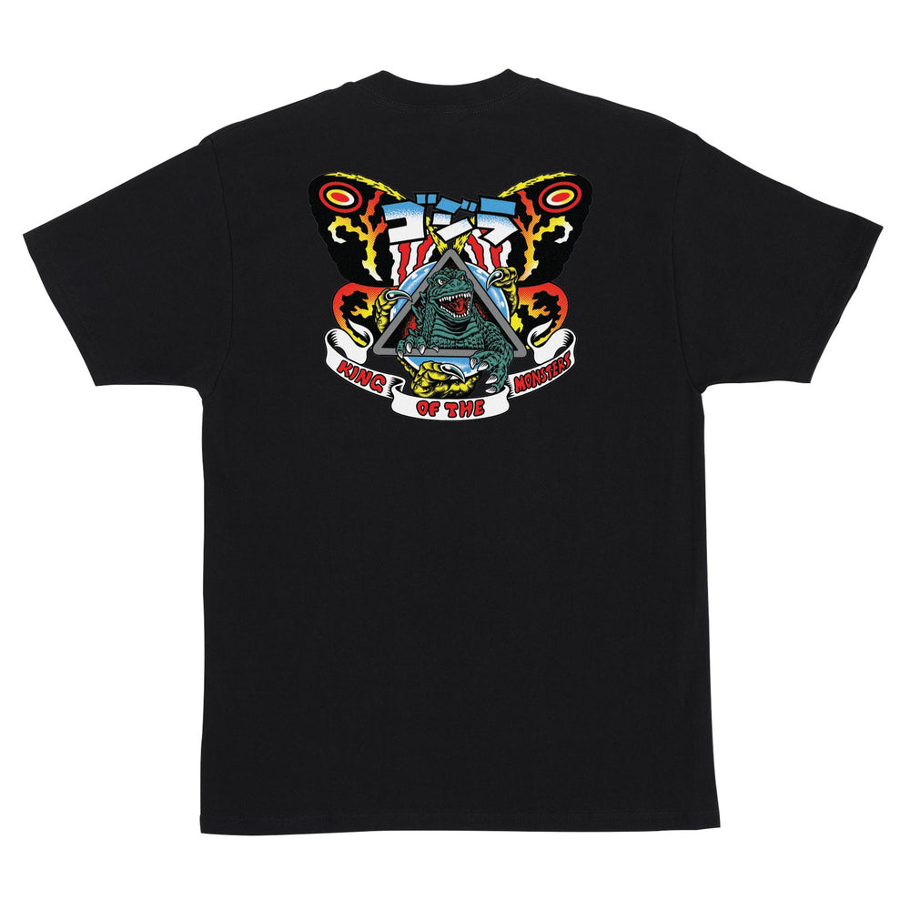 Santa Cruz Godzilla Natas Mothra Mens T-Shirt - BLACK - Sun Diego Boardshop