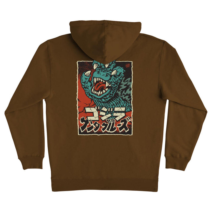 Santa Cruz Godzilla Hand Mens Hoodie - BROWN - Sun Diego Boardshop