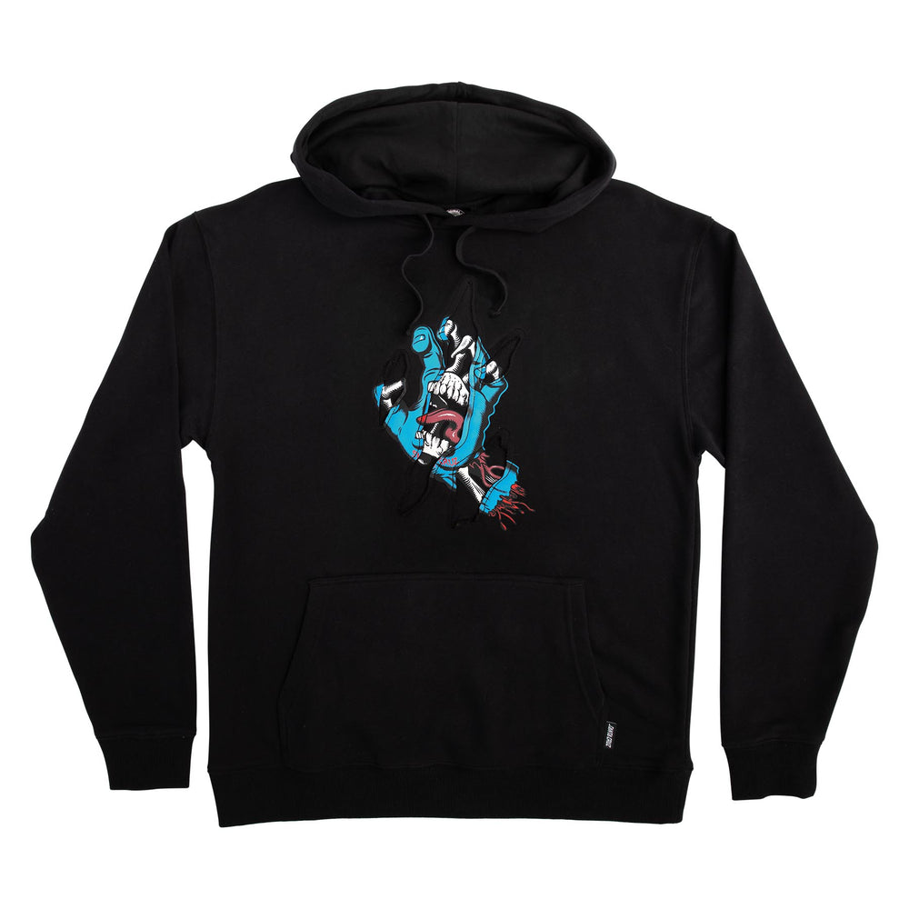 Santa Cruz Torn Hand Mens Hoodie - BLACK - Sun Diego Boardshop