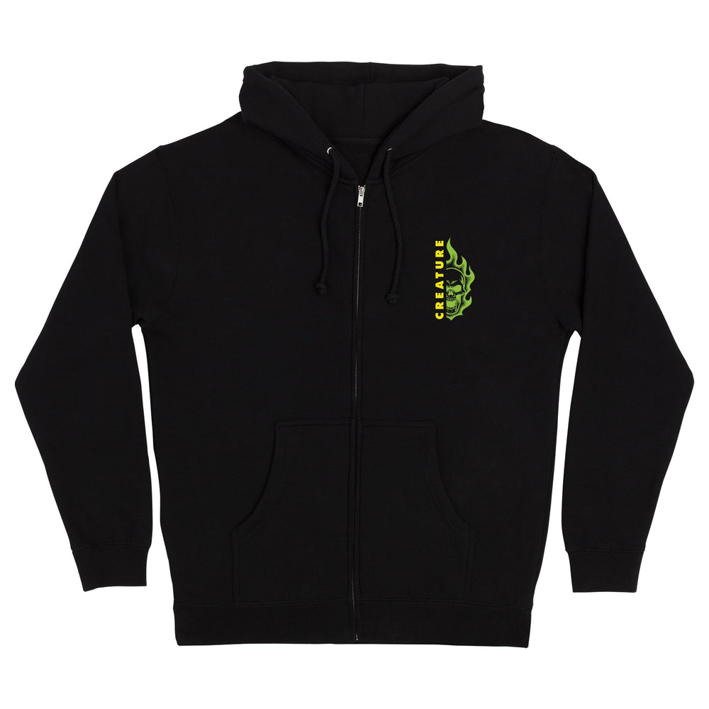 Creature Skateboards Vortex Men's Creature Zip Hoodie - BLACK - Sun Diego Boardshop