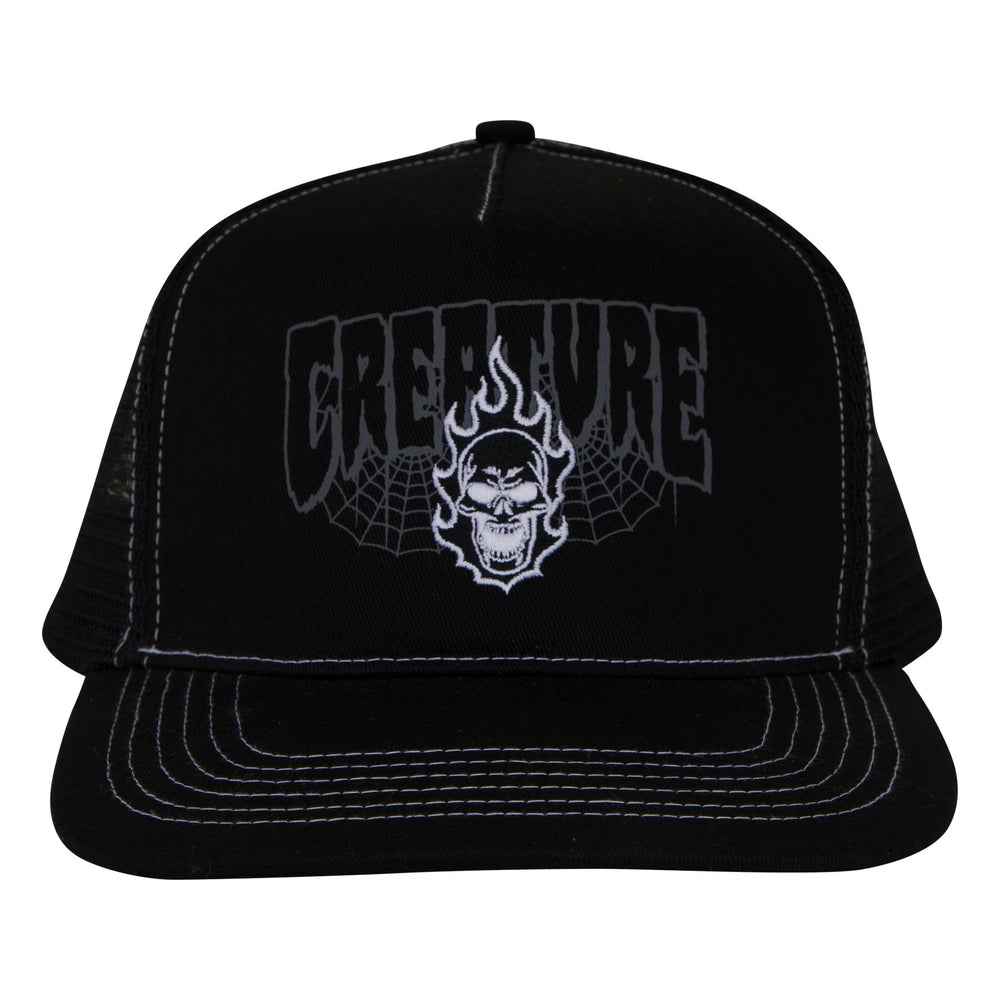 Creature Bonehead 2 Trucker Hat - BLACK - Sun Diego Boardshop