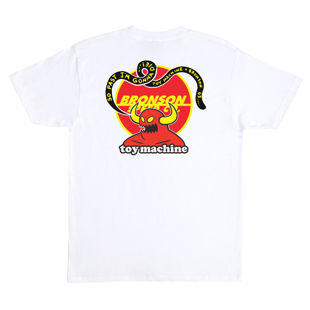 Bronson Speed Co Bronson x Toy Machine T-Shirt - WHITE - Sun Diego Boardshop