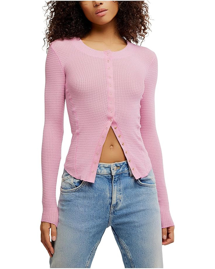 Free People Going Places Cardi - Orchid Smoke