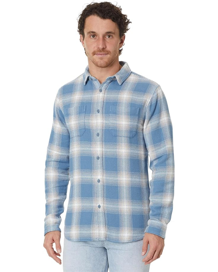 Quiksilver DNA Long Sleeve Flannel Shirt - CORONET BLUE - Sun Diego Boardshop