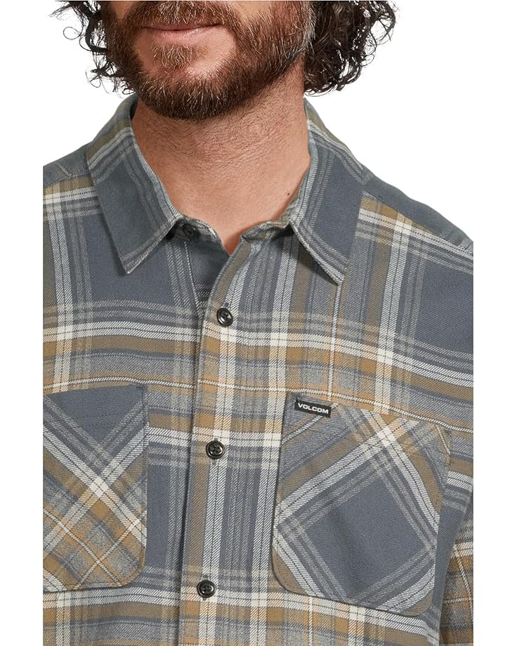 Volcom Netastone Flannel Long Sleeve Shirt - Dark Slate - Sun Diego Boardshop