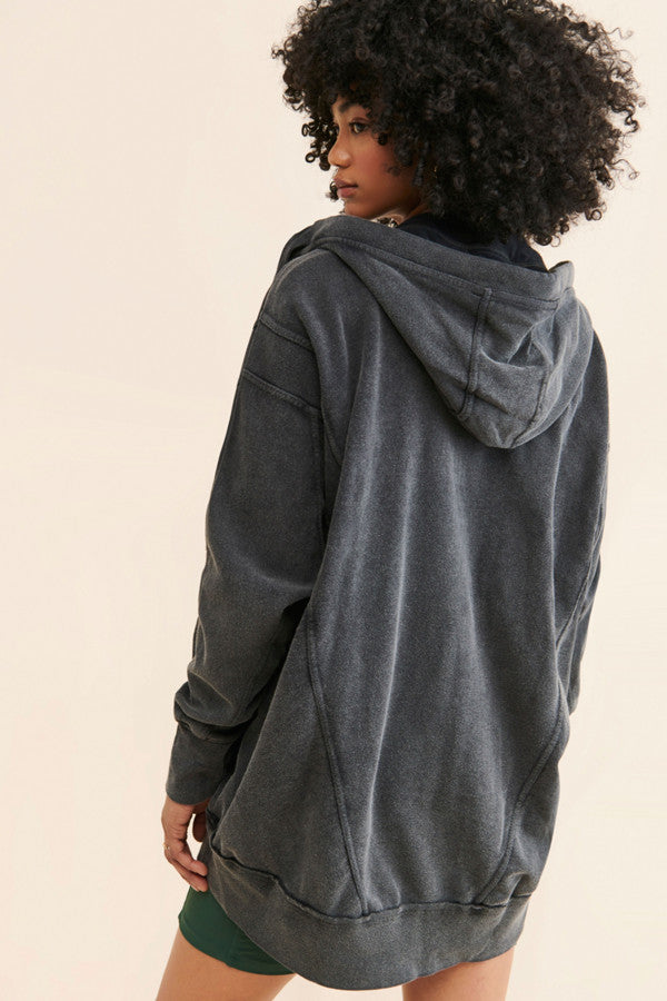 Free People ALL YOUR LOVE HOODIE - BLACK - Sun Diego Boardshop