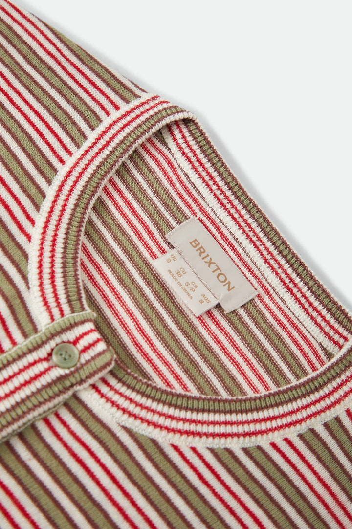 Brixton Women's Bixby Lightweight Cardigan - Green Multi Stripe - Sun Diego Boardshop