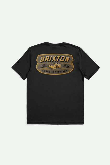 Brixton Clayburn S/S Tailored T-Shirt - BLACK - Sun Diego Boardshop