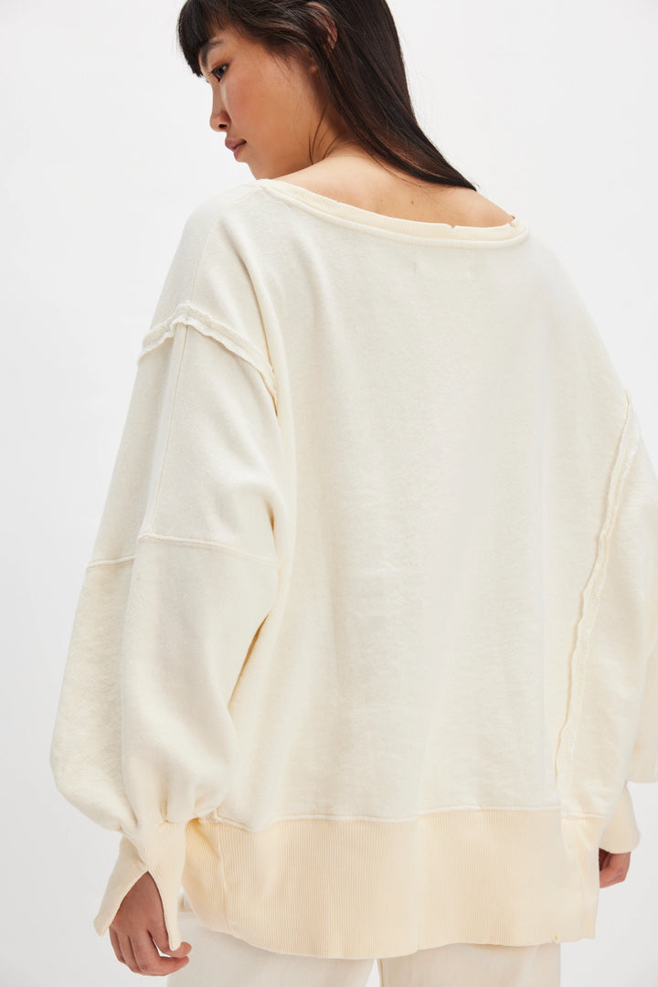 Free People Women's Graphic Camden Pullover - Sardine Combo - Sun Diego Boardshop