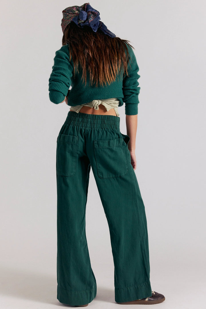 Free People Women's We The Free Breezy Denim Pull-On Jeans - Pineneedle