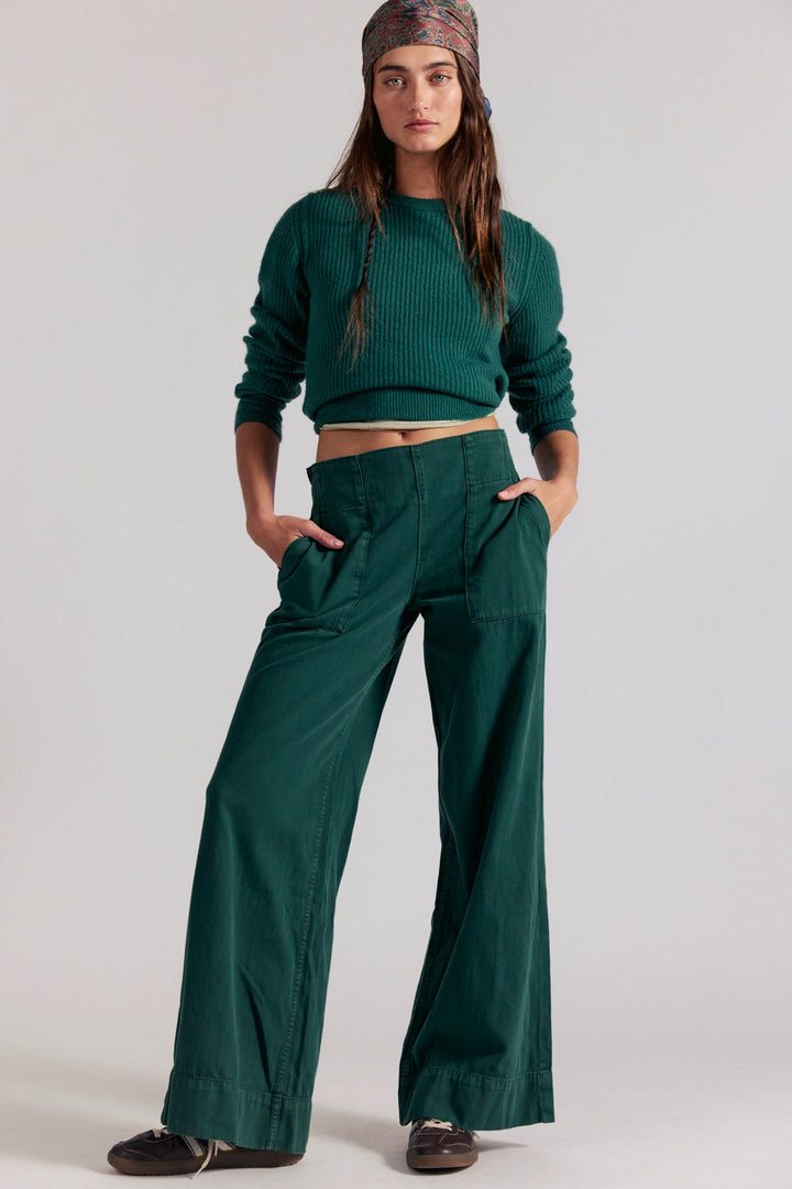 Free People Women's We The Free Breezy Denim Pull-On Jeans - Pineneedle